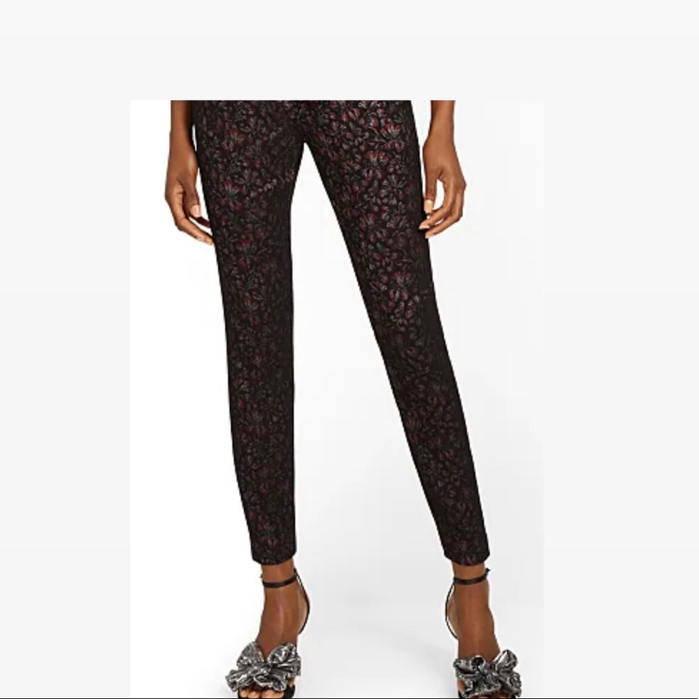 High waisted pull on slim leg pants